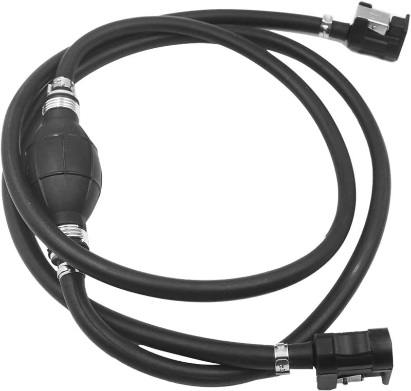 Bittwee 3/8" 6.56FT Car Fuel Line Assembly Kit, Auto Steel Fuel Line Hose Clamps Primer Bulb, Compatible with Marine Outboard RVs Tractors Caravans Boats Motors Vehicles and More - Image 1